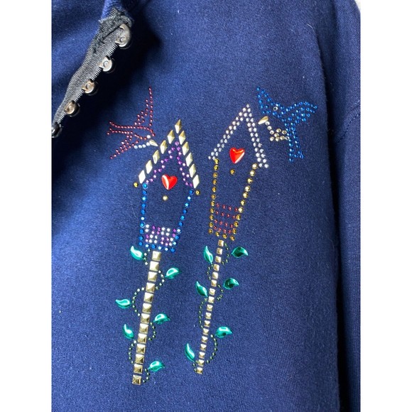 Jerzees Woman Rhinestones Birdhouse Jacket & Shirt Size M - Picture 3 of 16